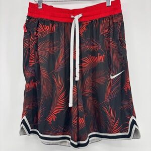 Nike Men Size Large Dri-FIT DNA Floral Basketball Shorts Red AR1321-657